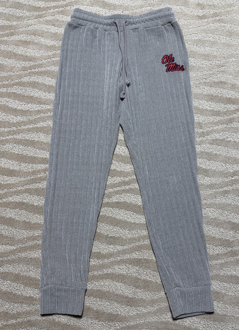 Ole Miss Rebels NCAA Gray Tapered Lounge Pants Size S Excellent